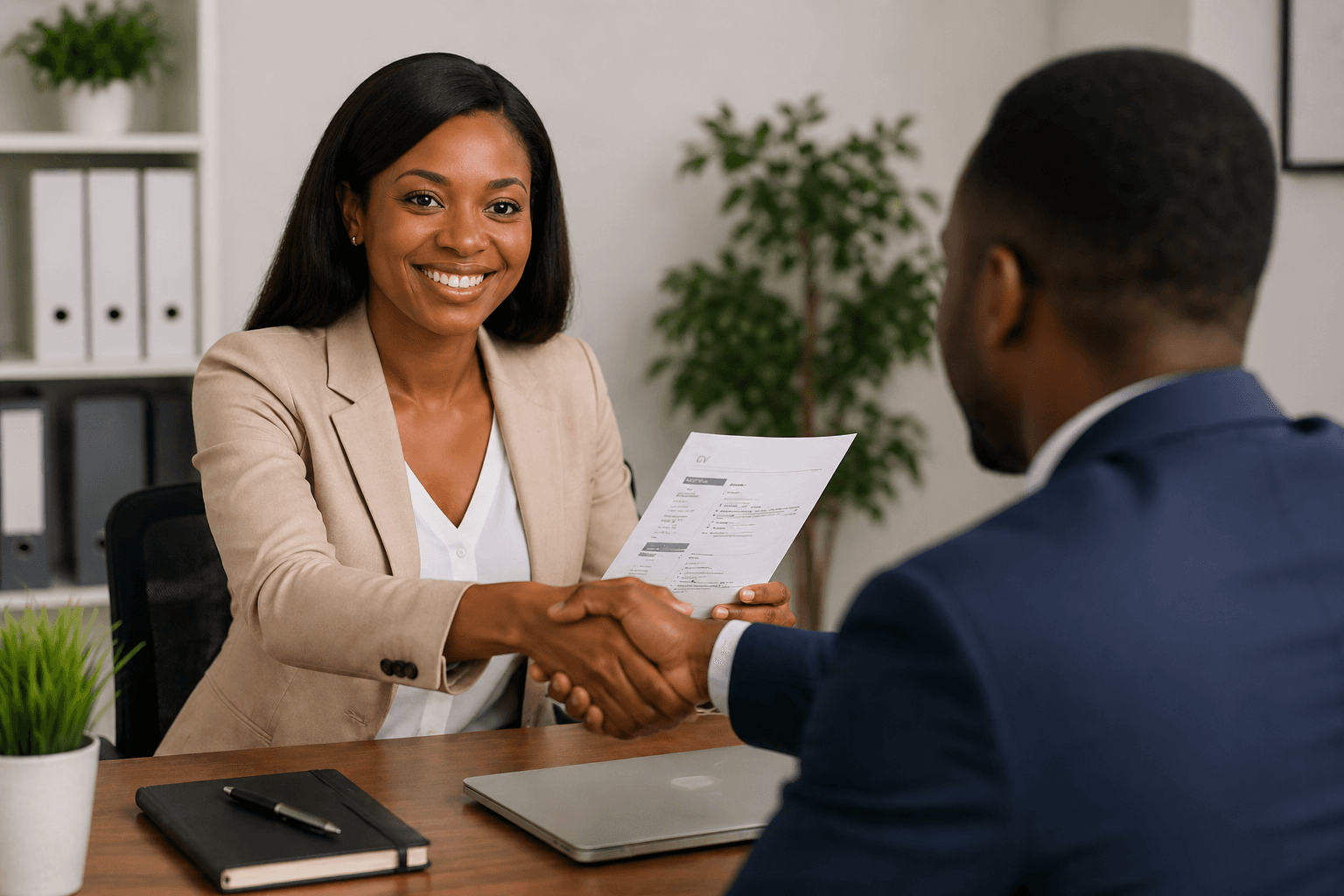Équipe de recrutement en session de sélection